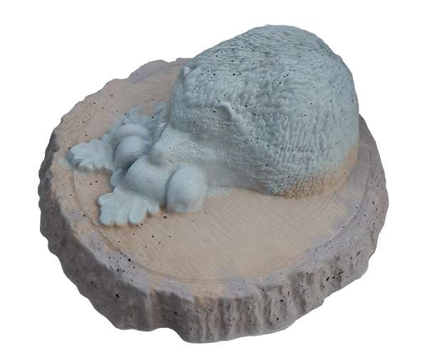 Форма для скульптуры «Ёжик на пеньке»