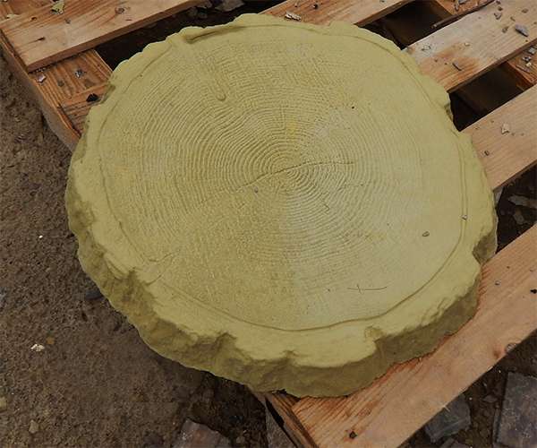 Срез пенька для садовых тропинок и дорожек, цвет жёлтый
