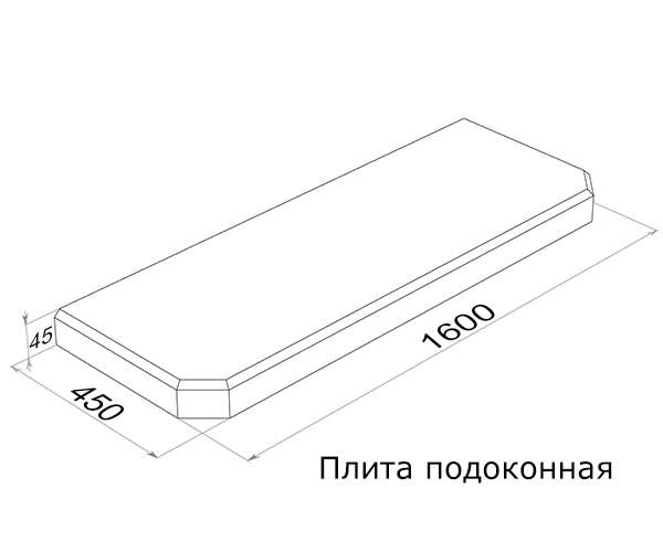 Форма для плиты подоконной ПОГ 16.45-1 Форма для плиты подоконной ПОГ 16.45-1